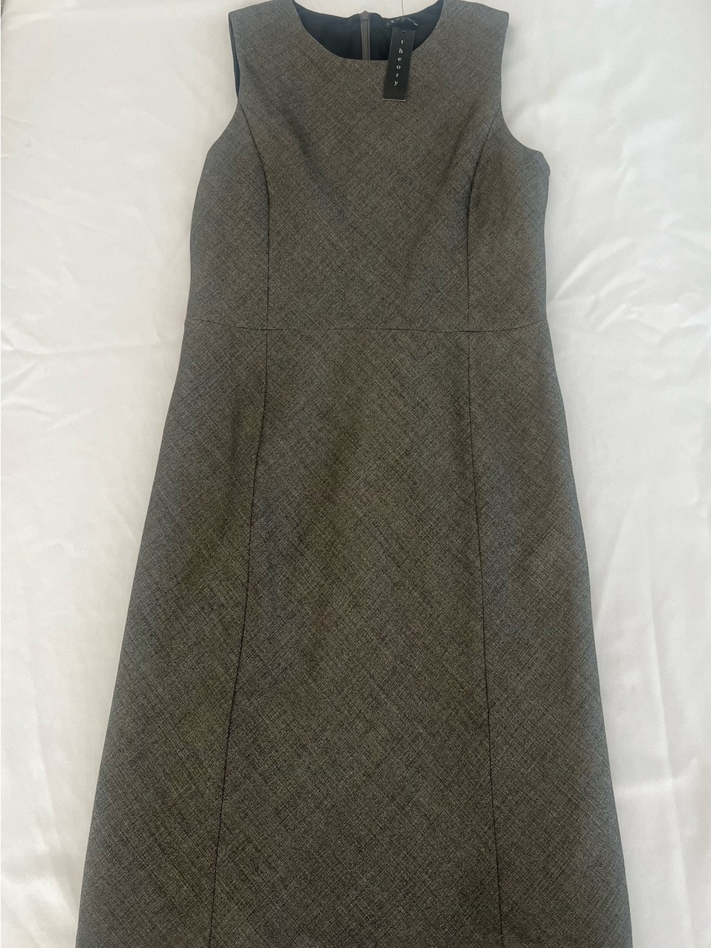 Theory metallic silver glipin dress NWT